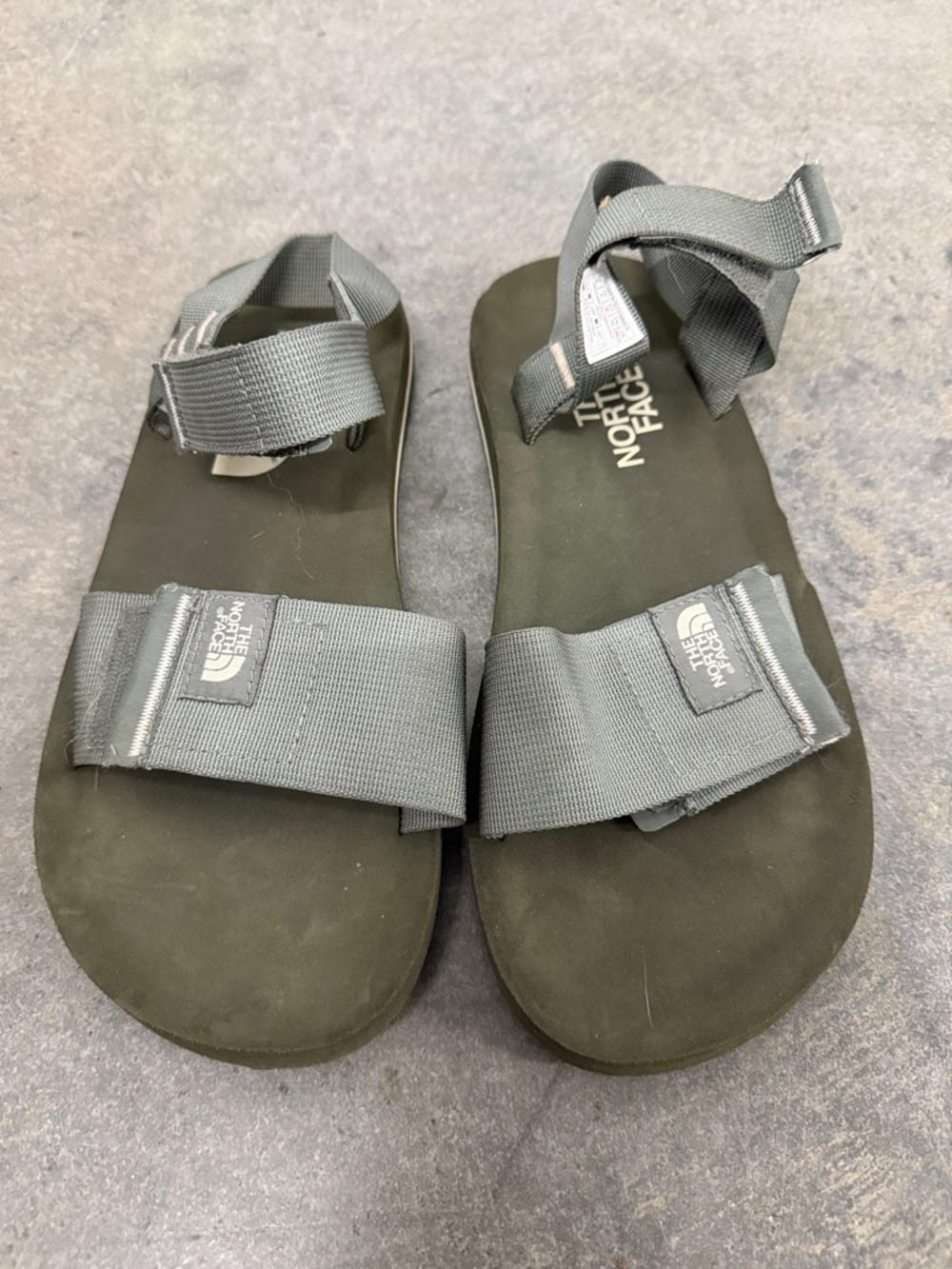 The North Face Olive Green Adjustable Strap Sandals